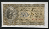 아르헨티나 Argentina 1951-1956 50 Centavos,P261,미사용
