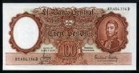아르헨티나 Argentina 1957-1967 100 Pesos,P272a,Gerente Genersal-Presidente, 미사용