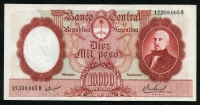 아르헨티나 Argentina 1961-1969 10000 Pesos, P281b, 미사용