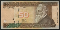 리투아니아 Lithuania 1998 50 Litu P61 미사용