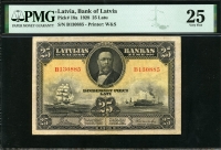 라트비아 Latvia 1928 25 Latu P18a PMG 25 미사용