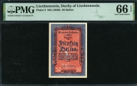 리히텐슈타인 Liechtenstein 1920 50 Heller P3 PMG 66 EPQ 완전미사용