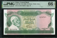 리비아 Libya 1980 10 Dinars P46b PMG 66 EPQ 완전미사용