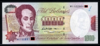 베네수엘라 Venezuela 1998 1000 Bolivares, P76c, 미사용