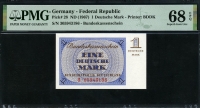 독일 Germany Federal Republic 1967 1 Deutsche Mark P28 PMG 68 EPQ 퍼펙트 완전미사용 고등급