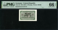 독일 Germany Federal Republic 1967 5 Pfennig P25 PMG 66 EPQ 완전미사용