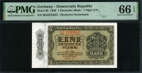 독일 Germany Democratic Republic 1948 1 Deutsche Mark P9b 7 Digut SN PMG 66 EPQ 완전미사용