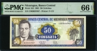 니카라과 Nicaragua 1995 50 Cordobas,P183,PMG 66 EPQ 완전미사용