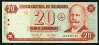 니카라과 Nicaragua 2002 20Cordobas,P192,미사용