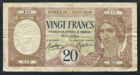 뉴칼레도니아 New Caledonia 1929 20 Francs,P37b,미품