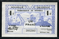 뉴칼레도니아 New Caledonia 1943,1 Franc,P55 미사용