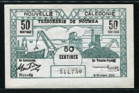 뉴칼레도니아 New Caledonia 1943 ,50 CentimesP54,미사용