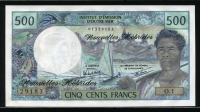 뉴헤브리디스 New Hebrides 1979,500 Francs,P19c,Sign 3A,미사용