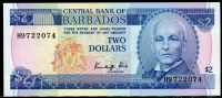 바베이도스 Barbados 1986 2 Dollars,P36,미사용