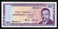 부룬디 Burundi 1993 100Francs,P29c, 미사용