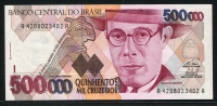 브라질 Brazil 1993 500000 Cruzeiros,P236b,Signature 31, 미사용