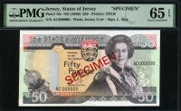 저지 Jersey 1989 50 Pounds P19s Specimen PMG 65 EPQ 완전미사용