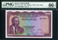 케냐 Kenya 1972,100 Shillings,P10c,PMG 66 EPQ 완전미사용
