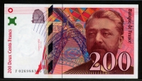 프랑스 France 1996 200 Francs 미사용