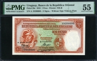 우루과이 Uruguay 1935 1 Peso P28c PMG 55 준미사용