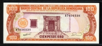 도미니카 Dominican Republic 1990 100 Pesos Oro,P128b,미사용
