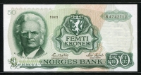노르웨이 Norway 1983, 50 Kroner, P37d, 미사용