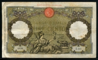 이탈리아 Italy 1937,100Lire,P55b,보품-미품