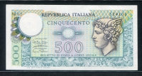 이탈리아 Italy 1974 500 Lire, P94, 미사용
