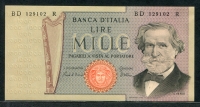 이탈리아 Italy 1981,1000 Lire,P101h,미사용