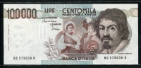 이탈리아 Italy 1983 100000 Lire,P110a, 미사용