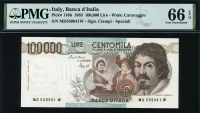 이탈리아 Italy 1983 100000Lire,P110b,PMG 66 EPQ 완전미사용
