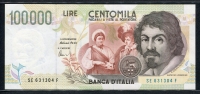이탈리아 Italy 1994 100000 Lire,P117b, 미사용