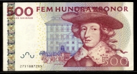 스웨덴 Sweden 2001-2002 500 Kronor P66a Sign-Urban,Backstrom 극미품 (환율가)