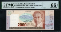 코스타리카 Costa Rica 2005 2000 Colones,P265e,PMG 66 EPQ 완전미사용