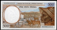 중앙아프리카 Central African States 1995 500 Francs,P601Pc,미사용