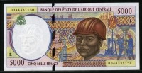 중앙아프리카 Central African States 2000 5000 Francs P404Lf,미사용