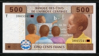 중앙아프리카 Central African States 2002 500 Francs, P106T, 미사용