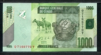 콩고민주공화국 Congo Democratic Republic 2013 1000 Francs P101b 미사용