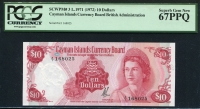 케이만 Cayman Islands 1971 10 Dollars,P3,PCGS 67 PPQ Supber 완전미사용