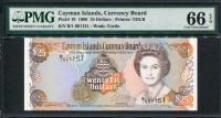 케이만 Cayman Islands 1996 25 DOllars,P19,PMG 66 EPQ 완전미사용