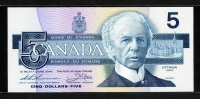 캐나다 Canada 1986 5 Dollars,P95b,미사용