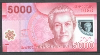 칠레 Chile 2011 5000 Pesos,P163b,폴리머, 미사용
