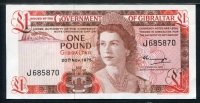 지브롤터 Gibraltar 1975 1 Pound,P20a,미사용