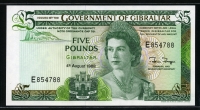 지브롤터 Gibraltar 1988, 5 Pounds, P21, 미사용