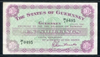 건지 Guernsey 1966 10 Shillings P42c 미품+