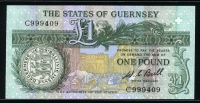 건지 Guernsey 1980-1989,1 Pound,P48a,W.C.Bull, 미사용