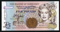 건지 Guernsey 1996 5 Pounds P56a 미사용