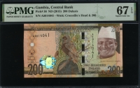 감비아 Gambia 2015 200Dalasis,P36,PMG 67 EPQ 퍼펙트 완전미사용