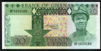 가나 Ghana 1982 20 Cedis,P21b,미사용