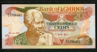 가나 Ghana 1990 200Cedis,P27b,미사용